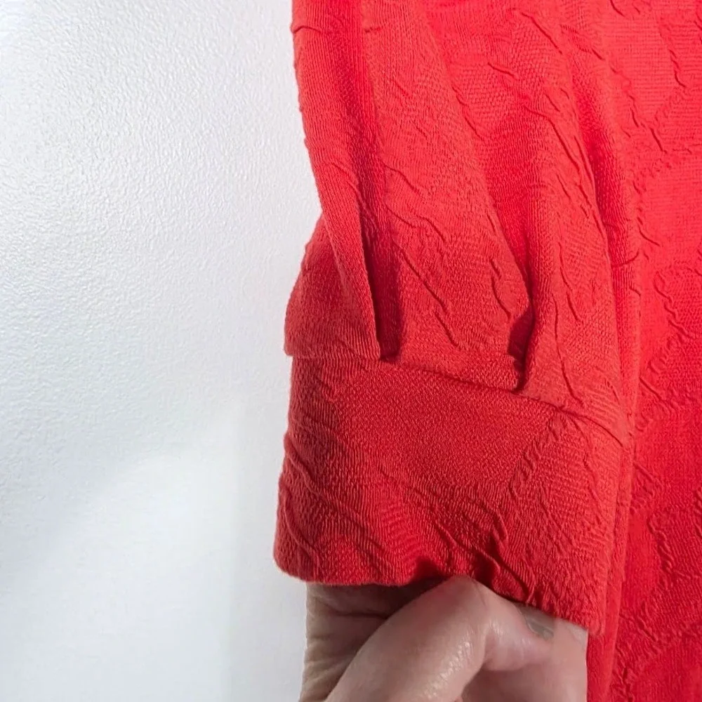 Lilly Pulitzer Kids Red Textured‎ Puff Sleeve Dress Size 10 12